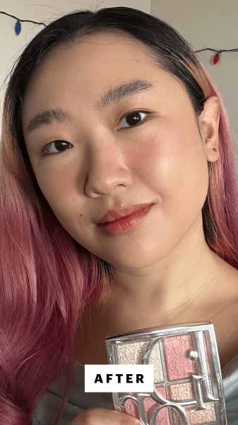 Han after applying the Dior Backstage Glow Maximizer Palette
