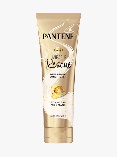 Pantene Miracle Rescue Deep Conditioner in branded tube component on a light gray background